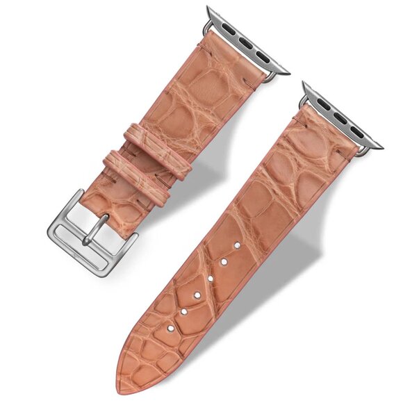Authentic Alligator Watch Strap – Handmade Quality - Creamy Orange - Picture 3 of 6